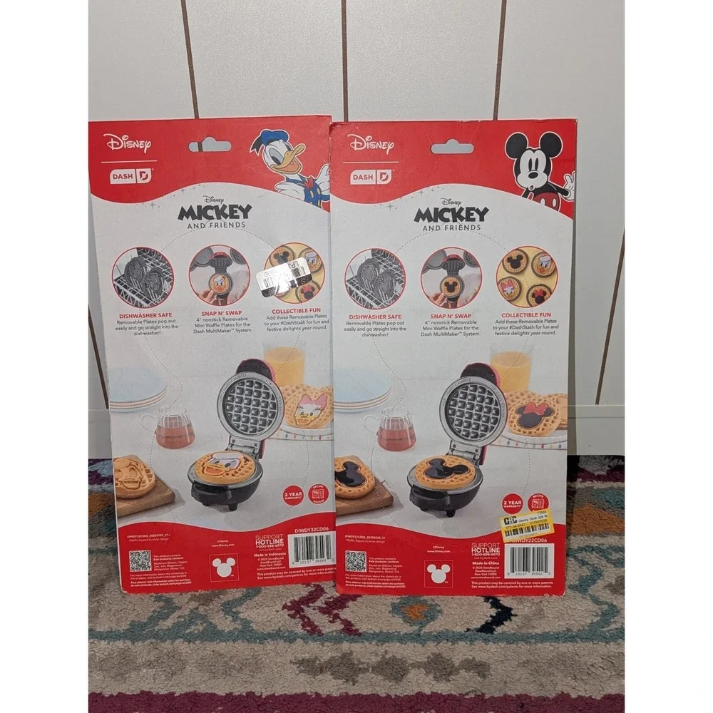 Disney Dash Removable‎ Waffle Plates Mickey Minnie Donald Daisy MultiMaker Mini